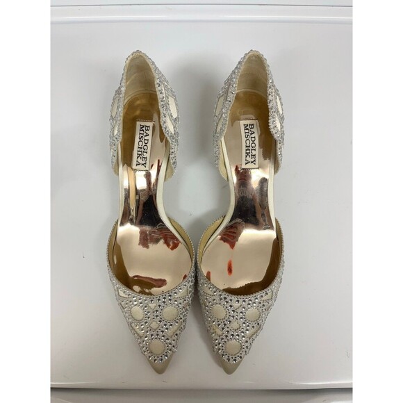 ✨👠 Badgley Mischka Ginny Pointed Toe D’Orsay Evening Heels 👠✨ - Picture 2 of 6